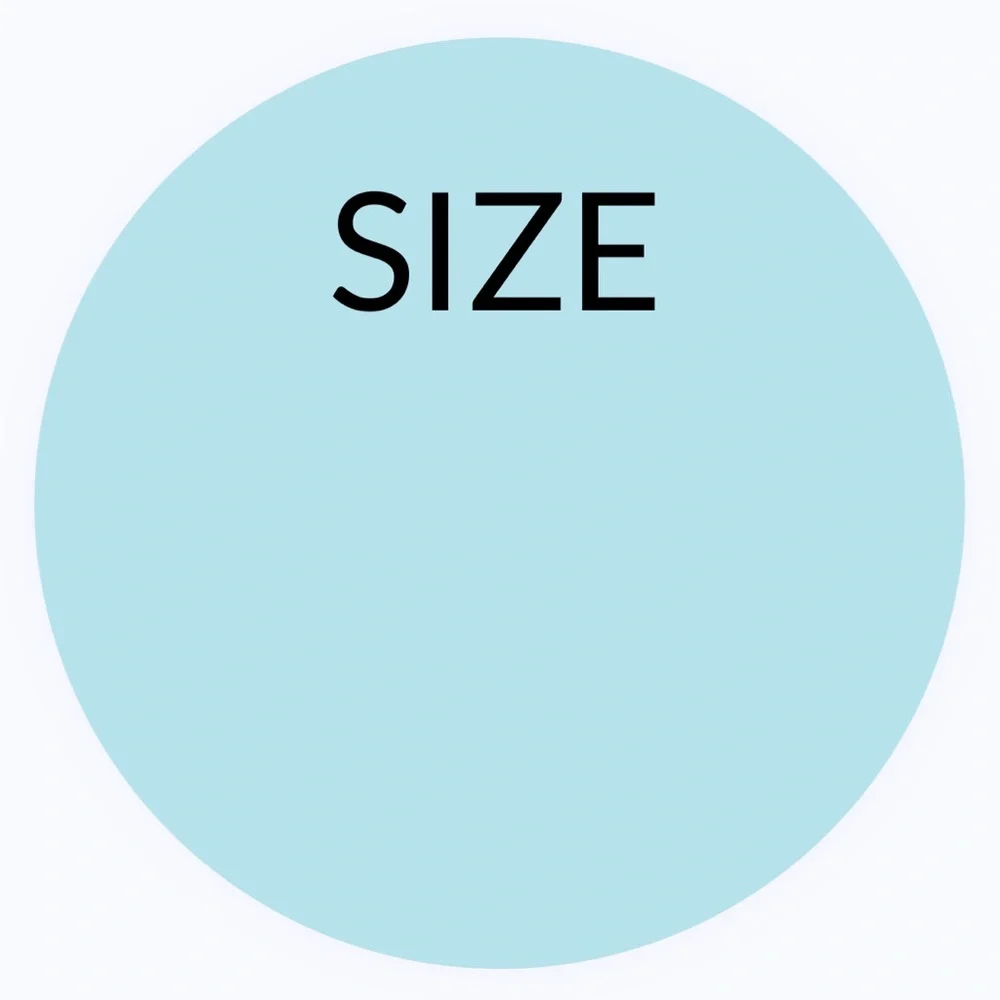 30 STICKERS - 2” ROUND - SIZE LABELS TO FILL IN & INPUT ODD SIZES OR # SIZES